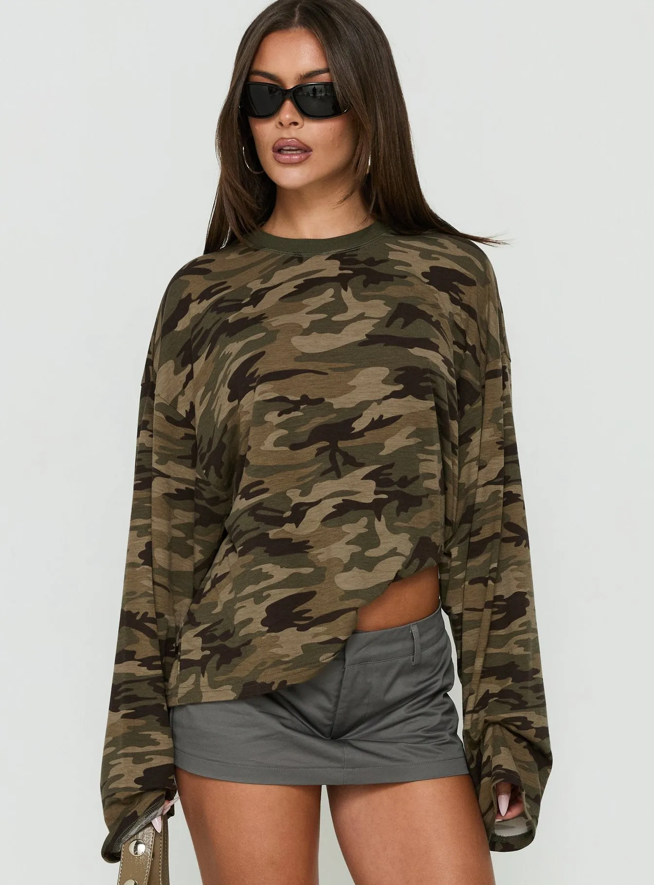 Bloom Long Sleeve Top Camo sold by Princess Polly product image thumbnail 2