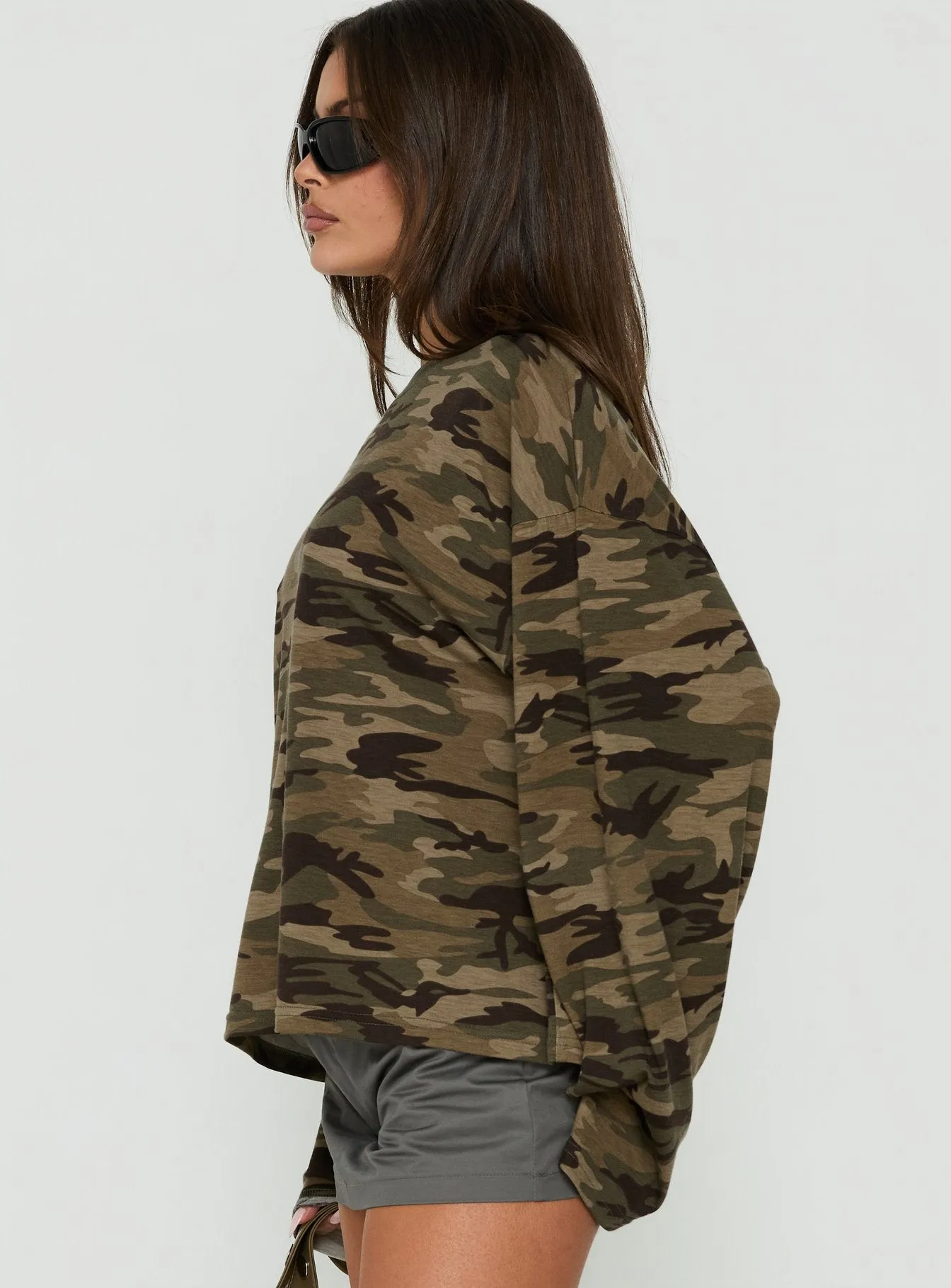Bloom Long Sleeve Top Camo sold by Princess Polly product image thumbnail 4
