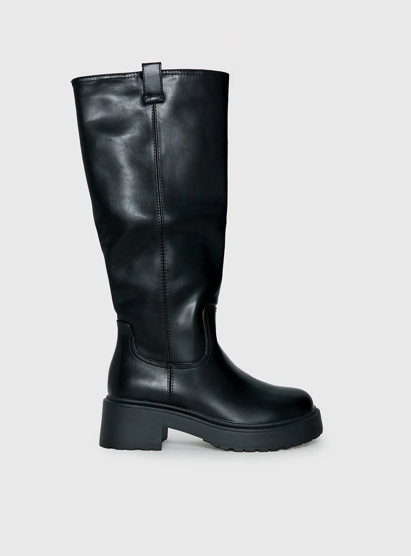 Lucia Knee High Boots Black sold by Princess Polly