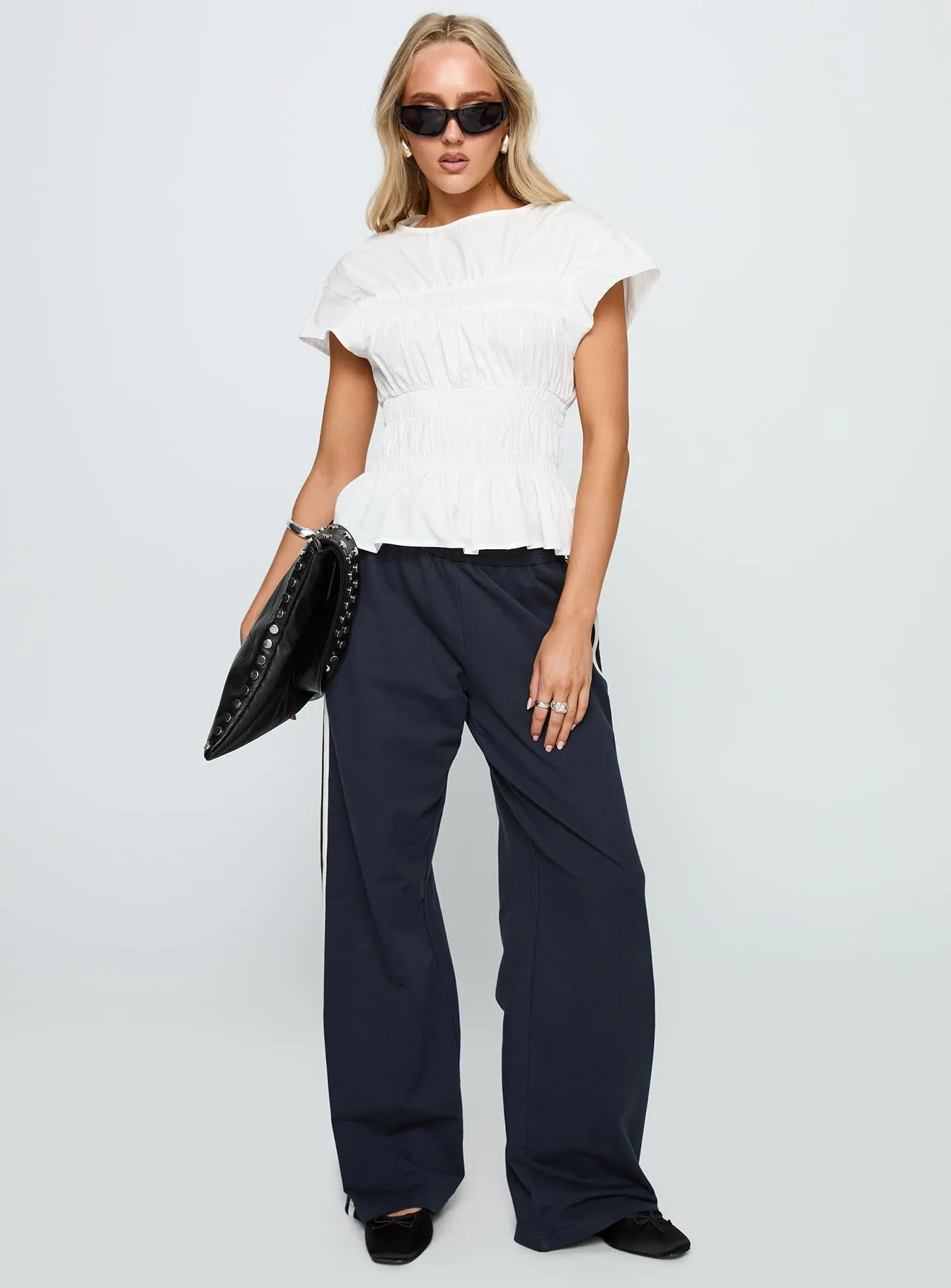Dripping Diamonds Ruched Top White sold by Princess Polly product image thumbnail 3