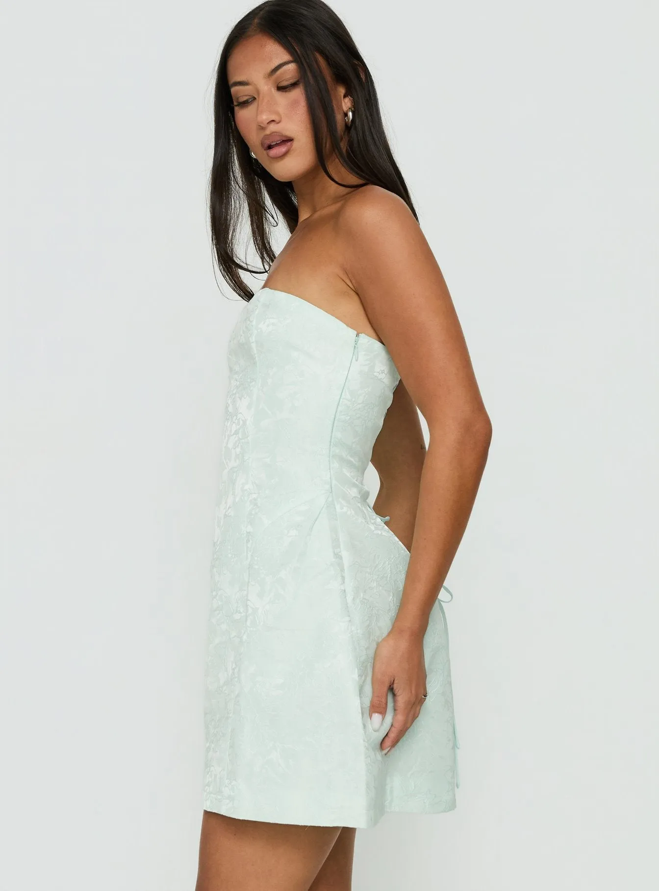 Heaven Sent Strapless Mini Dress Mint sold by Princess Polly product image thumbnail 4