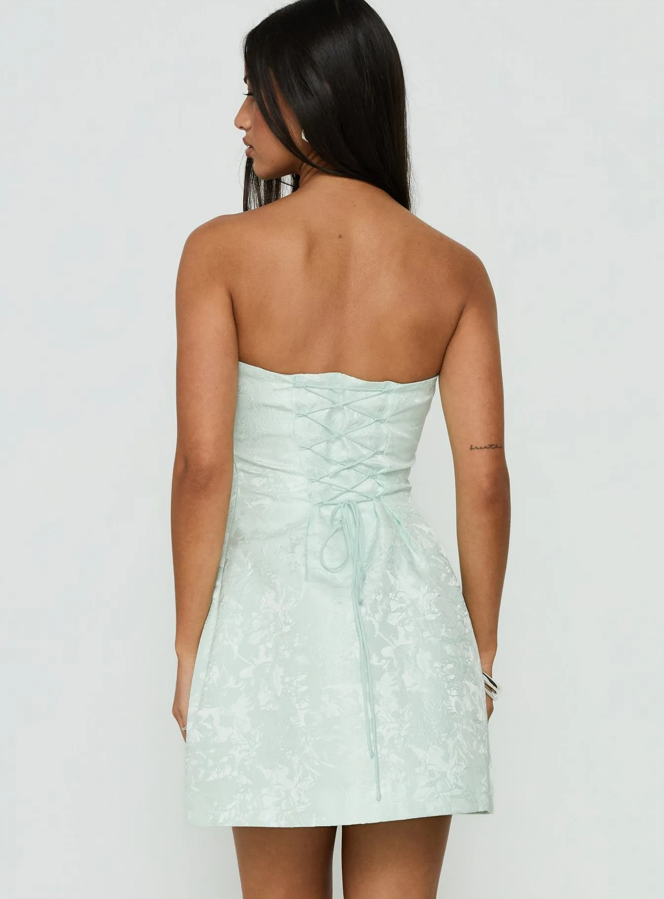 Heaven Sent Strapless Mini Dress Mint sold by Princess Polly product image thumbnail 5