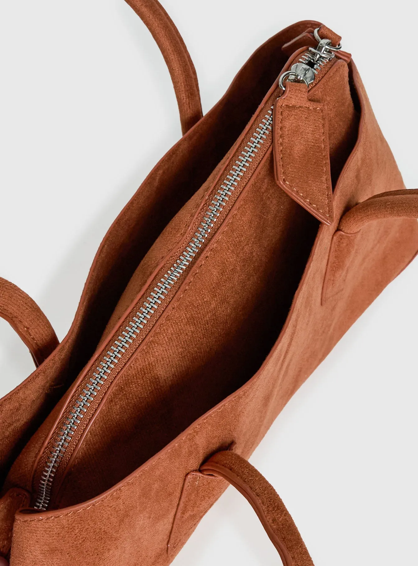 Hotshot Faux Suede Shoulder Bag Tan sold by Princess Polly product image thumbnail 5
