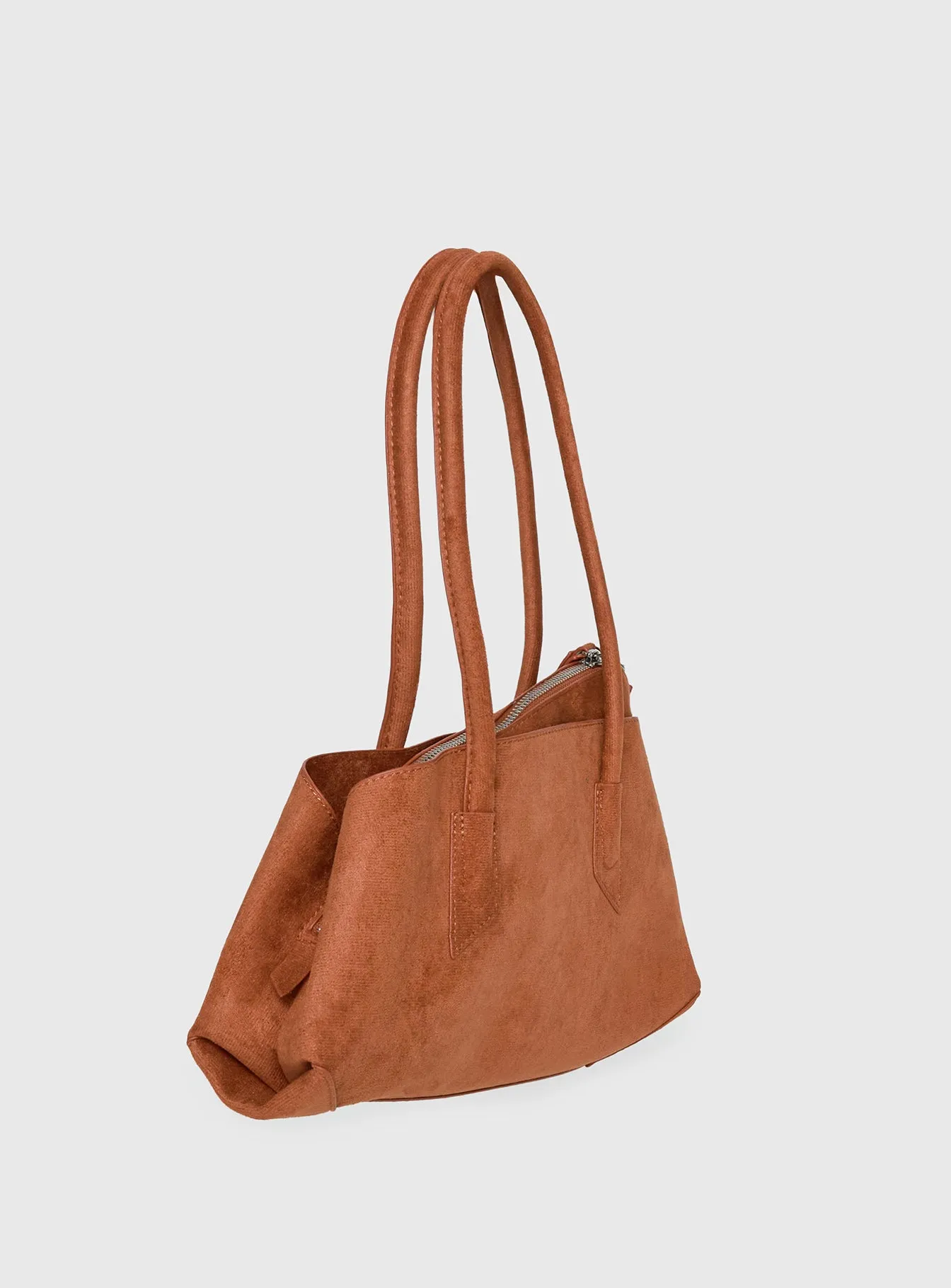 Hotshot Faux Suede Shoulder Bag Tan sold by Princess Polly product image thumbnail 3