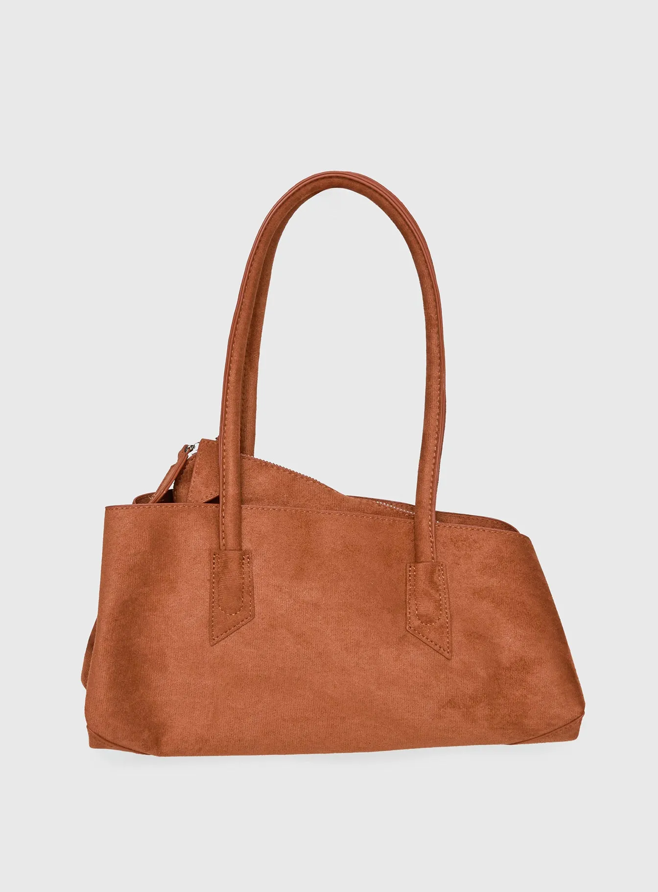 Hotshot Faux Suede Shoulder Bag Tan sold by Princess Polly product image thumbnail 4