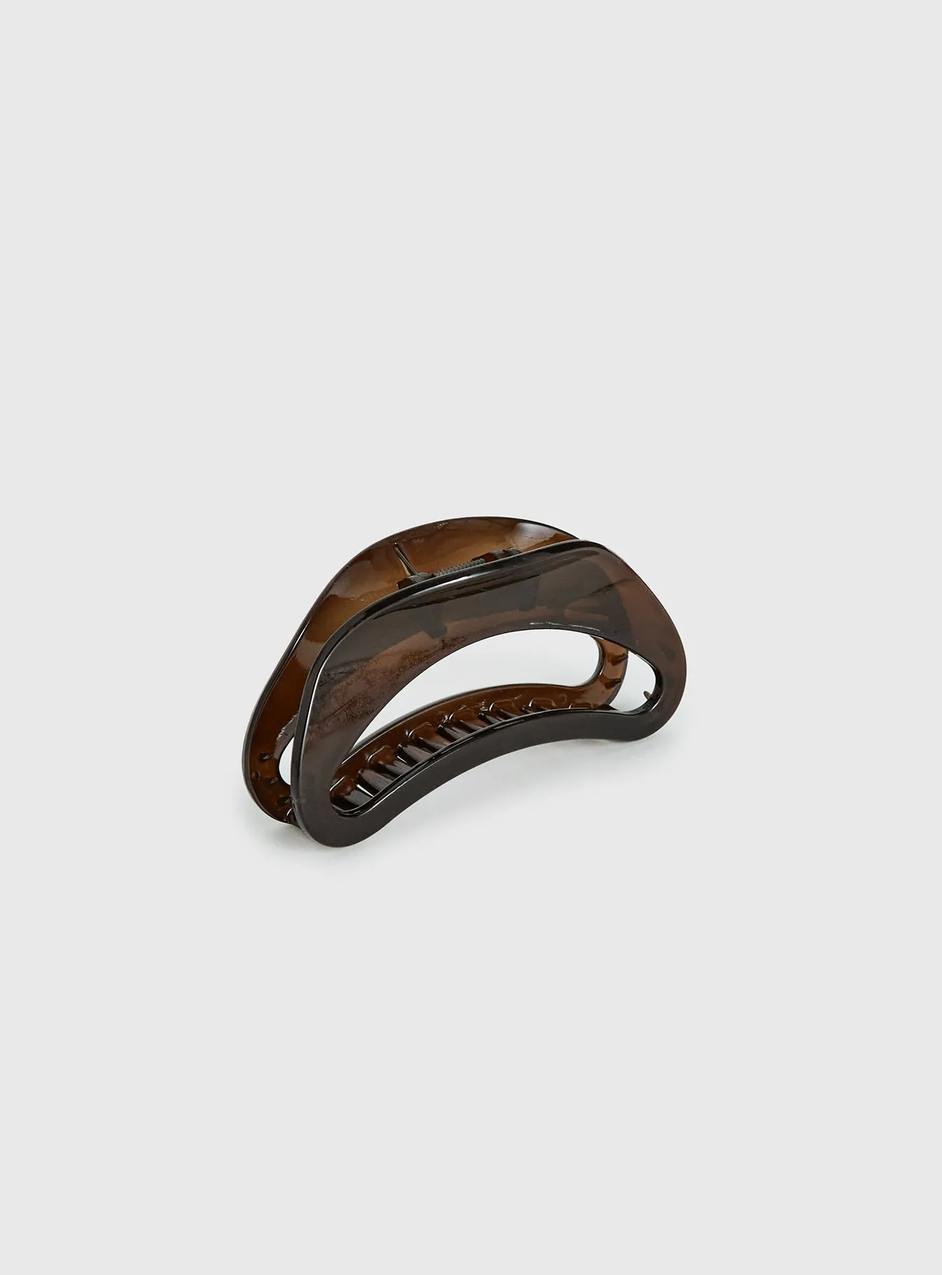 Say My Name Hair Clip Sheer Chocolate sold by Princess Polly product image thumbnail 2