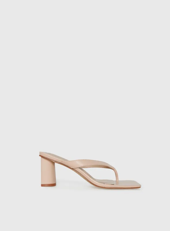 The Mona Heels Beige made by Princess Polly