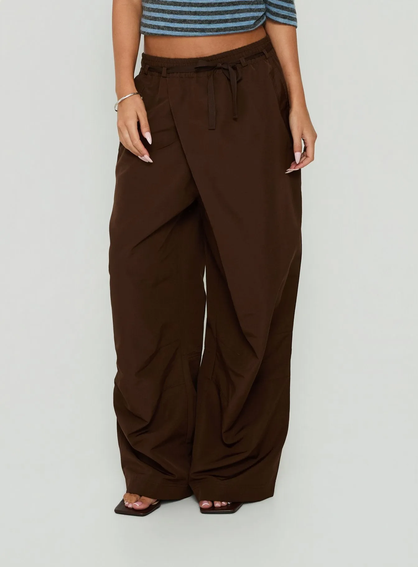 Signora Elasticated Waist Pants Chocolate sold by Princess Polly