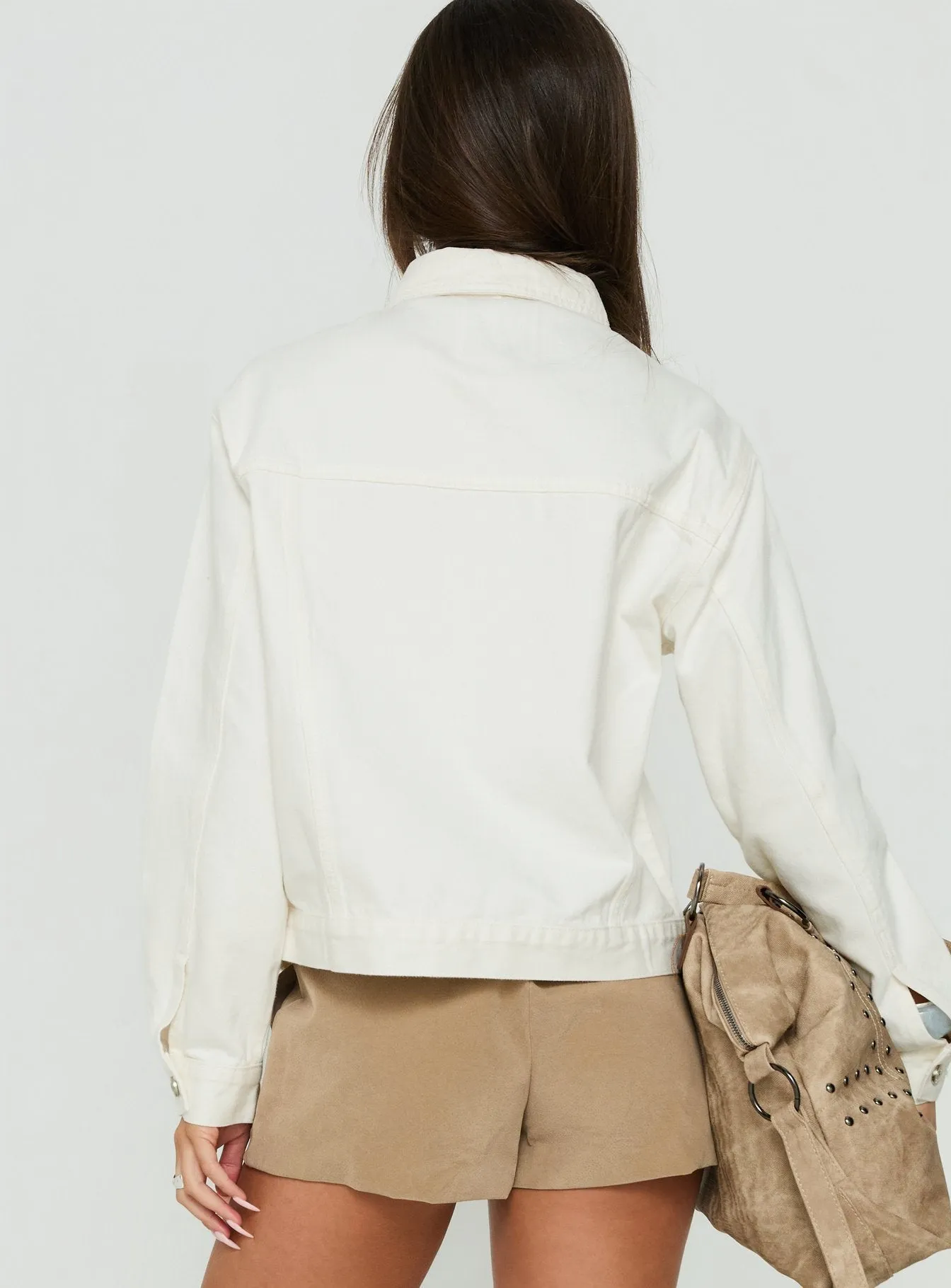 Truss Oversized Denim Jacket White sold by Princess Polly product image thumbnail 5