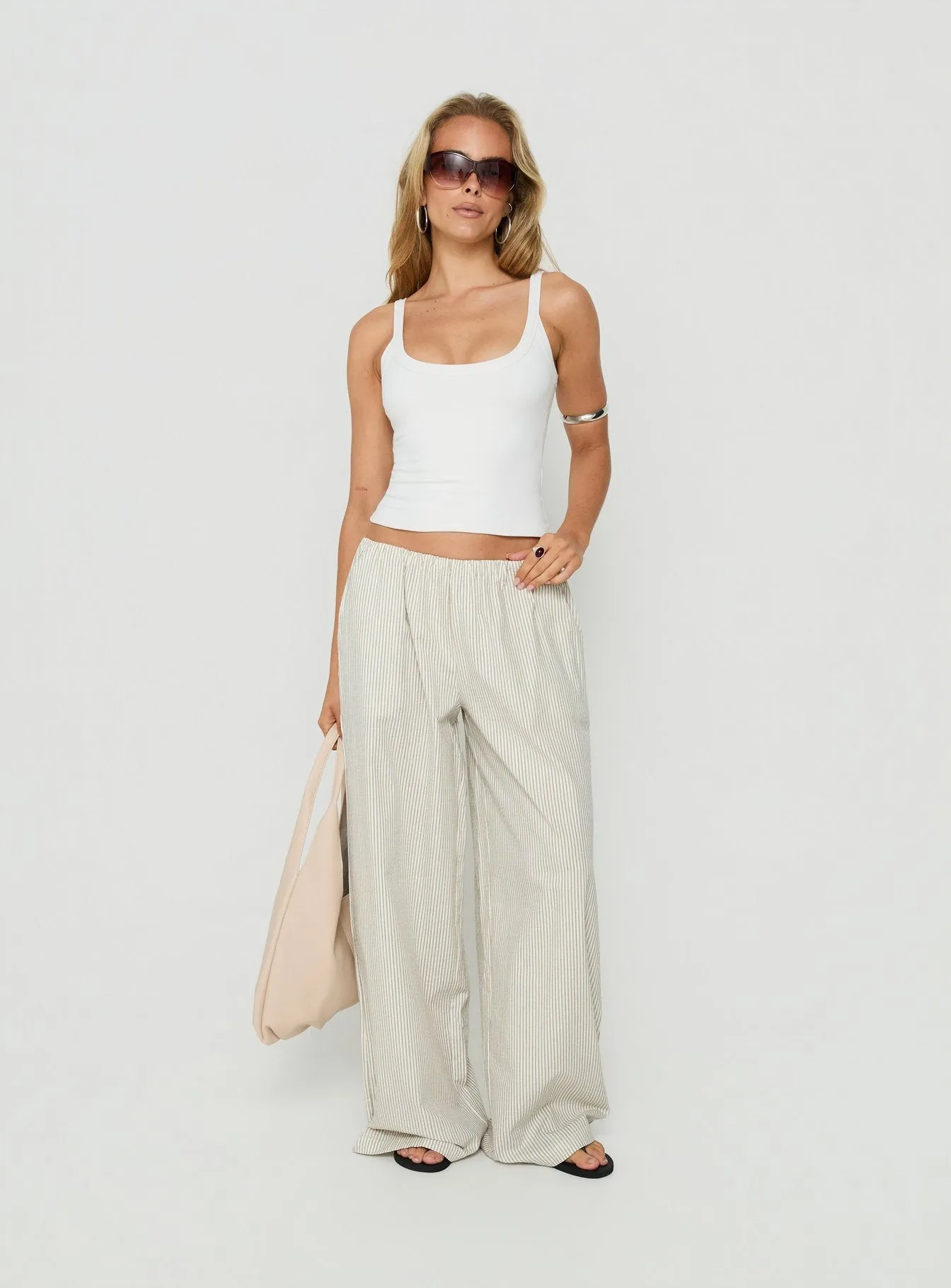 Lunea Concealed Waistband Pants Pinstripe sold by Princess Polly product image thumbnail 3