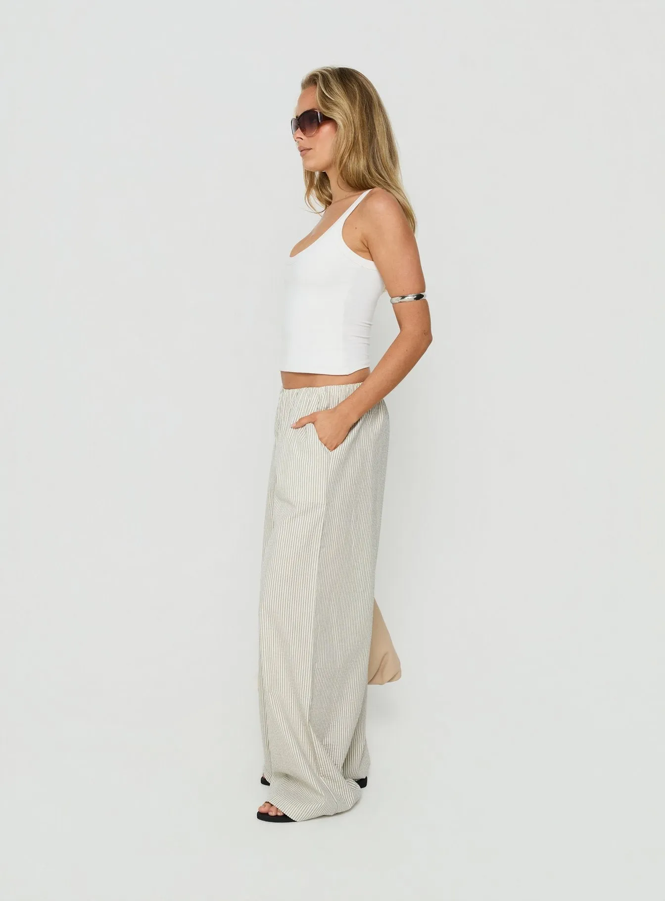 Lunea Concealed Waistband Pants Pinstripe sold by Princess Polly product image thumbnail 4
