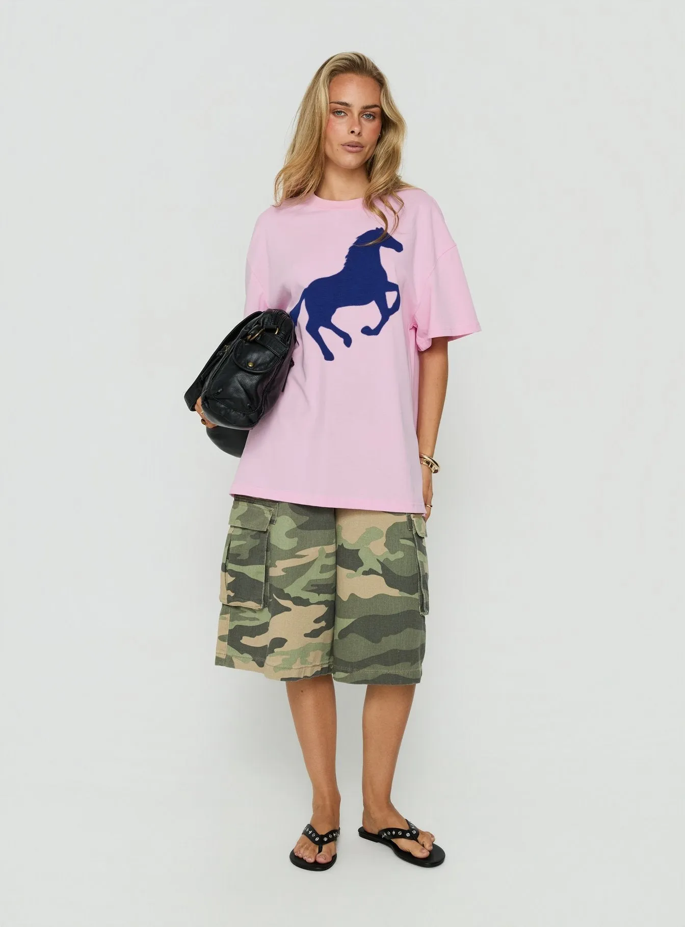 Steely Love Oversized Graphic Tee Washed Pink sold by Princess Polly product image thumbnail 3