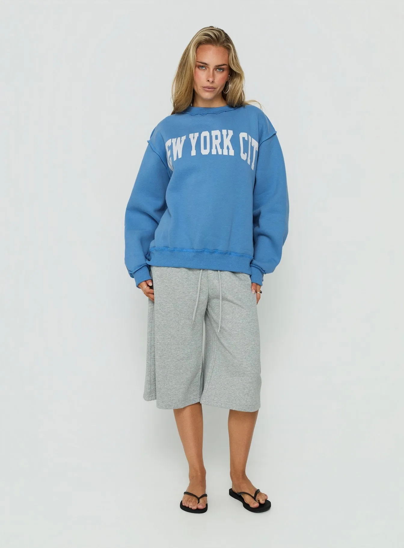 When In New York City Oversized Jumper Blue sold by Princess Polly product image thumbnail 3