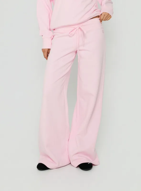 Dodie Wide Leg Pants Pink made by Princess Polly