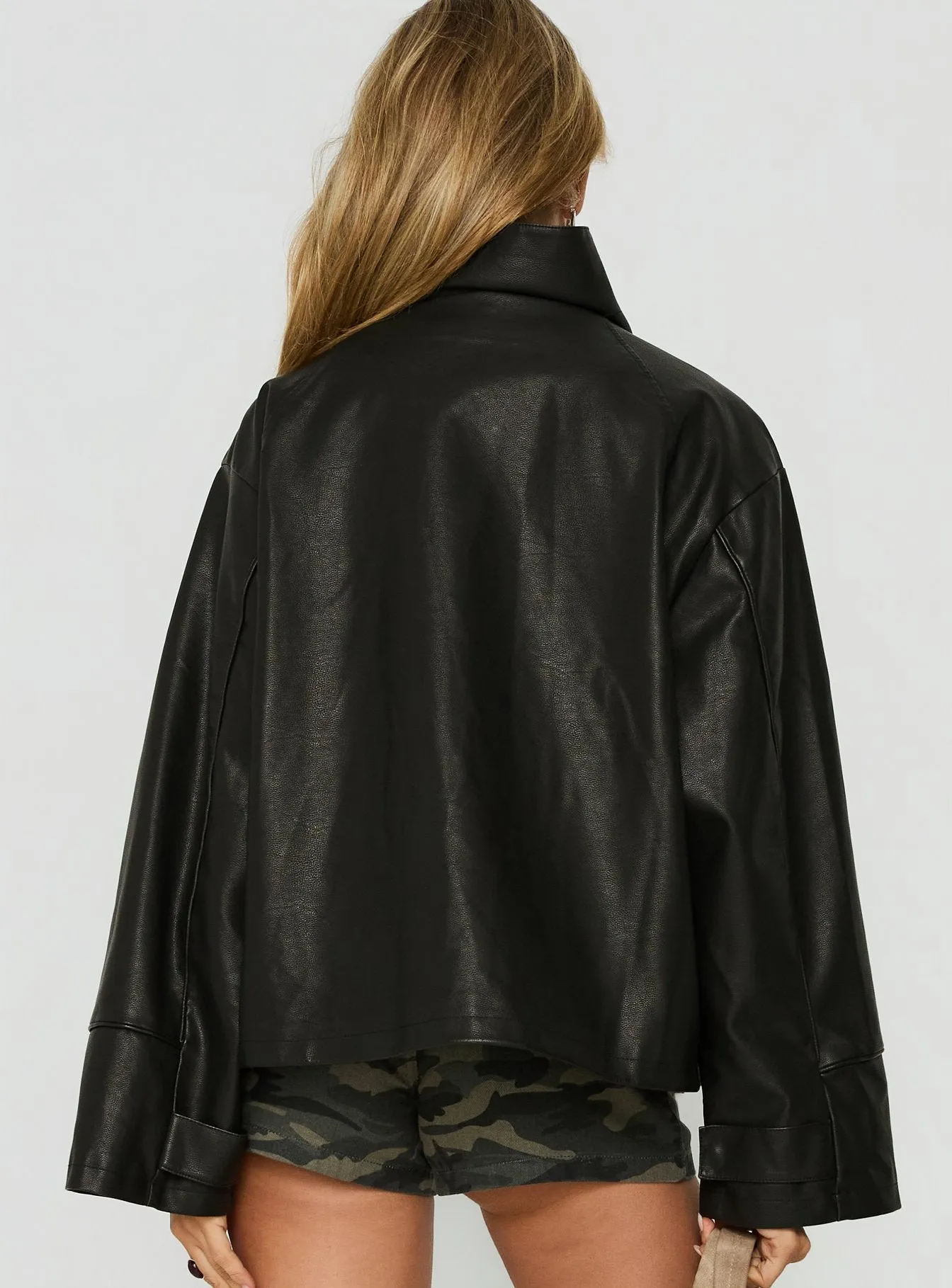Shoreline Funnel Jacket Noir sold by Princess Polly product image thumbnail 4