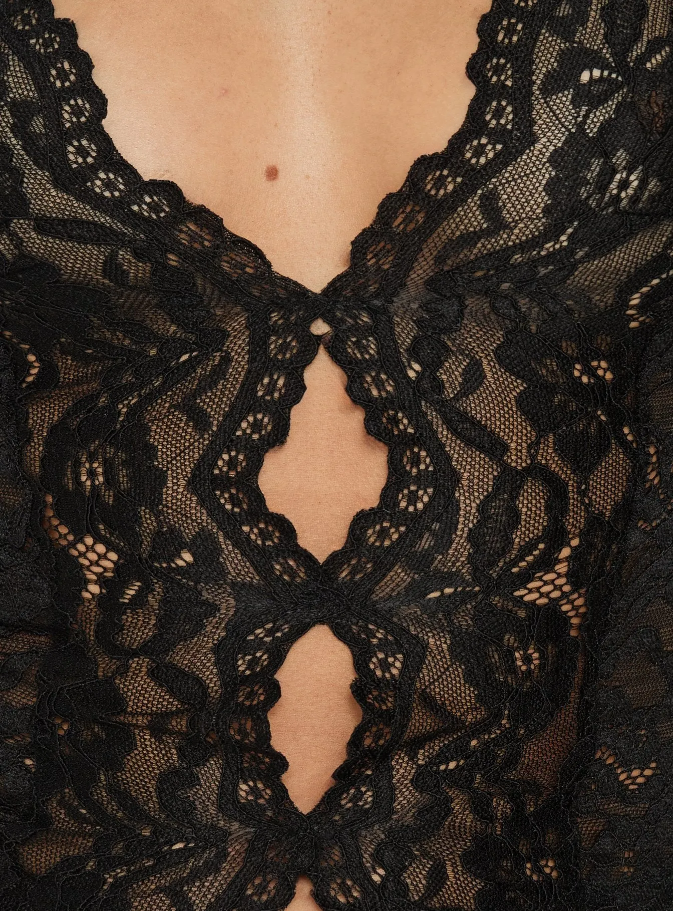 Gracielah Lace V Neck Top Black sold by Princess Polly product image thumbnail 5
