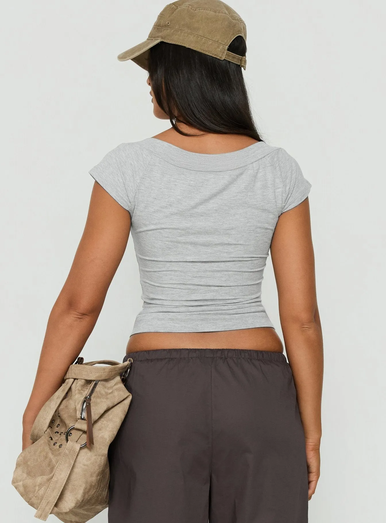 Trixee Boatneck Jersey Top Grey sold by Princess Polly product image thumbnail 5