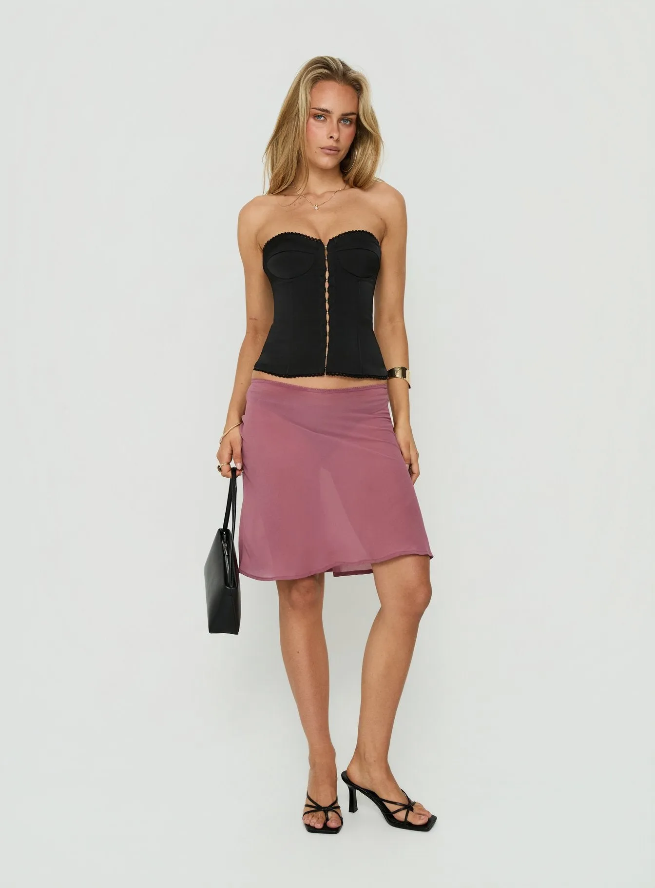 Jazzy Strapless Corset Top Black sold by Princess Polly product image thumbnail 3