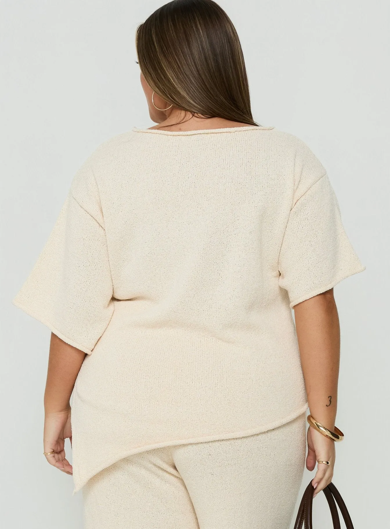 Amelise Knit Poncho Beige Curve sold by Princess Polly product image thumbnail 5