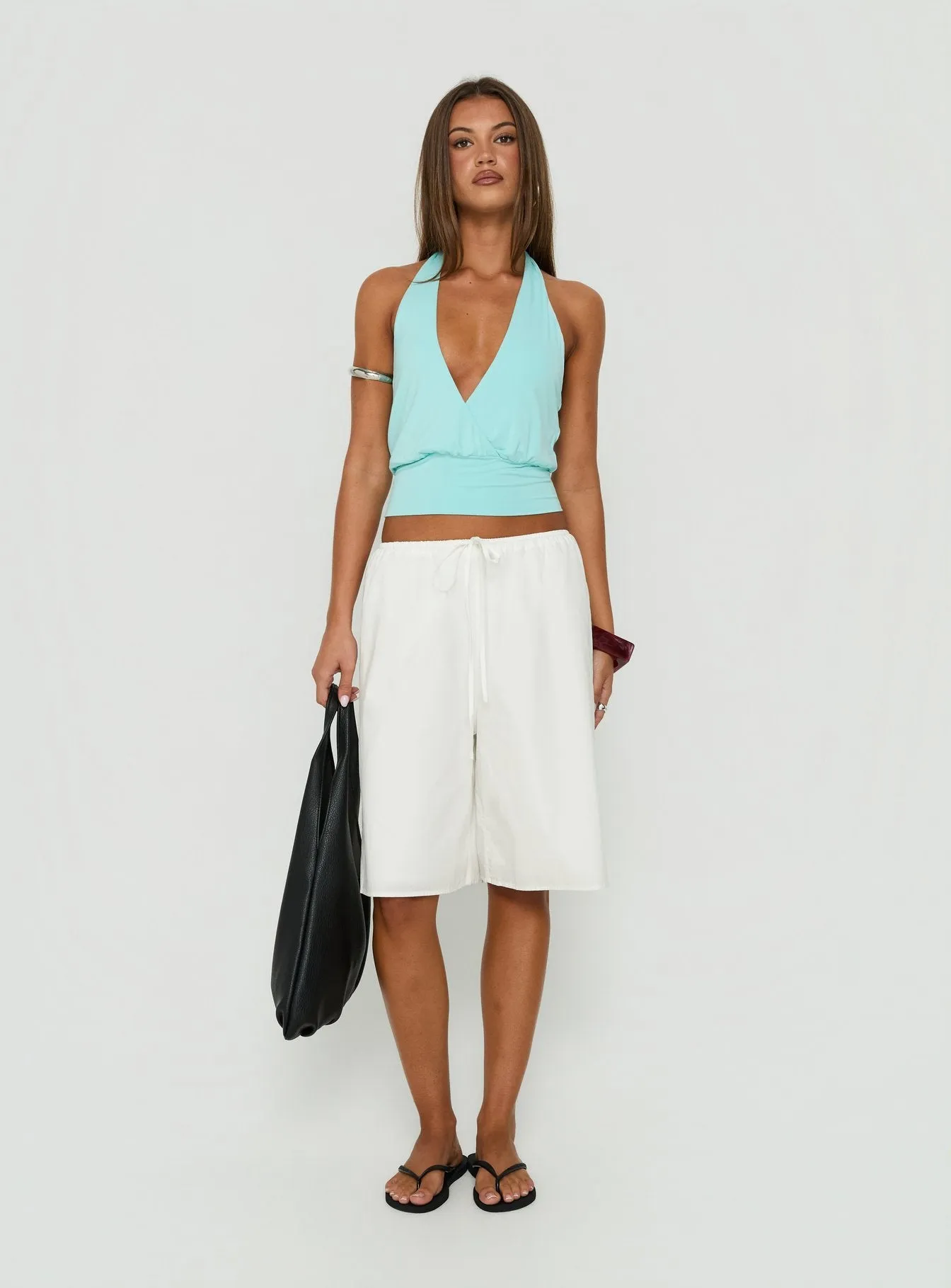 Avirea Relaxed Longline Shorts White sold by Princess Polly product image thumbnail 3