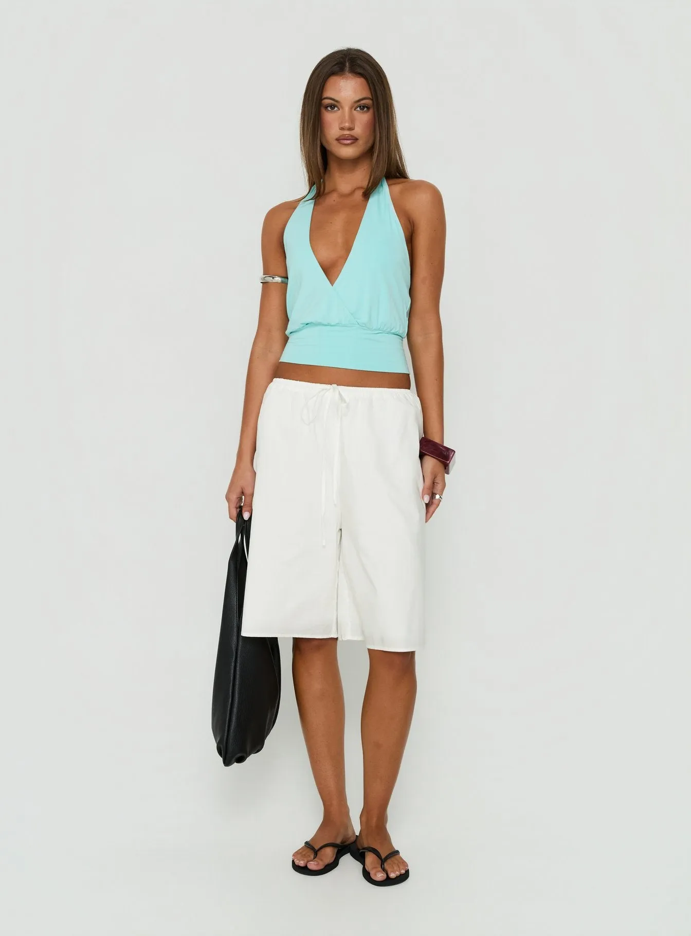 Avirea Relaxed Longline Shorts White sold by Princess Polly product image thumbnail 2