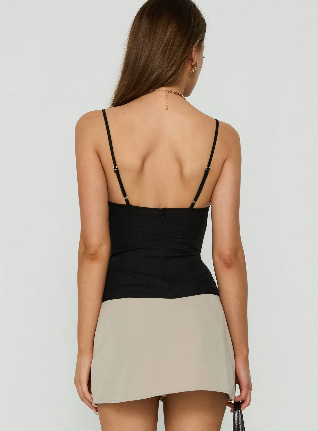 Elsea Structured Cami Top Black sold by Princess Polly product image thumbnail 4