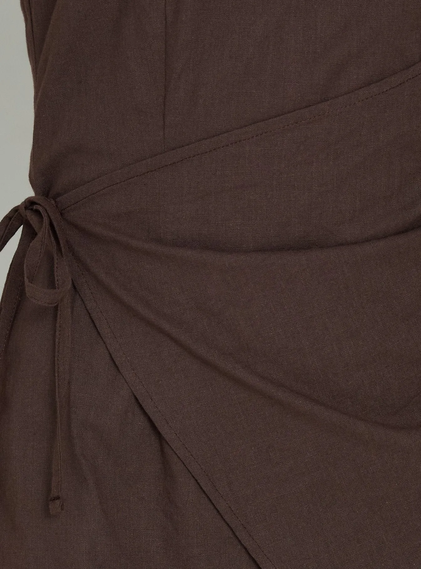 Noira Strapless Wrap Mini Dress Chocolate sold by Princess Polly product image thumbnail 5
