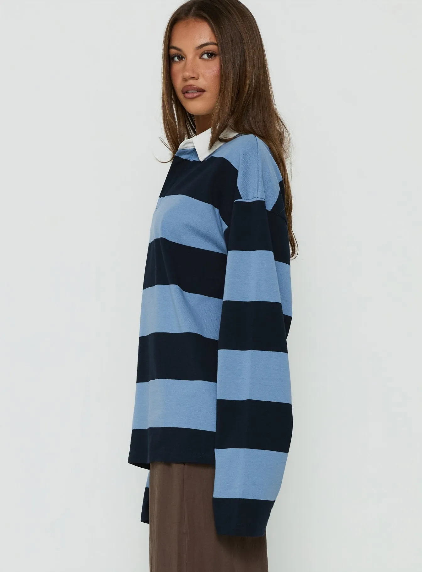 Outbound Long Sleeve Jersey Top Navy sold by Princess Polly product image thumbnail 4