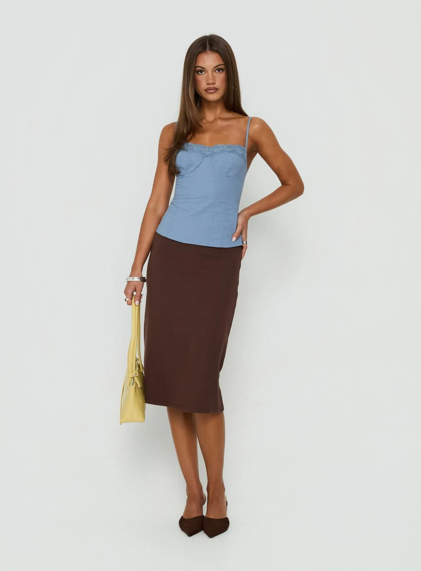 Elsea Structured Cami Top Blue sold by Princess Polly product image thumbnail 2