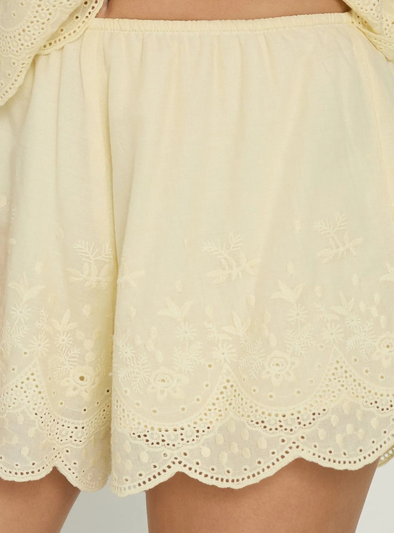 Madison Avenue Embroidered Detail Shorts Yellow sold by Princess Polly product image thumbnail 5