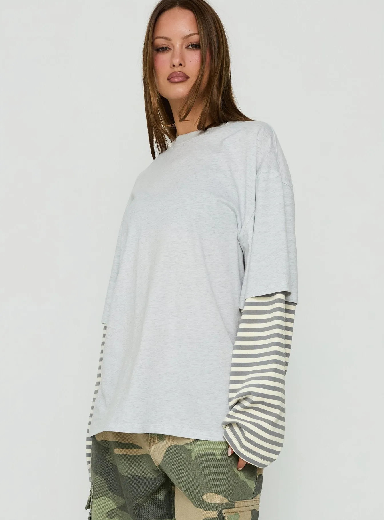 Bottega Shirt Ash Stripe sold by Princess Polly product image thumbnail 4