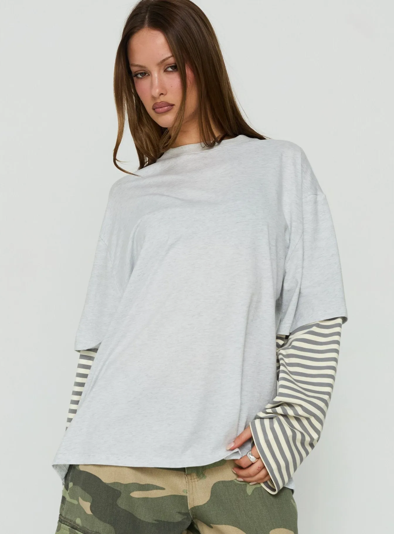 Bottega Shirt Ash Stripe sold by Princess Polly product image thumbnail 2