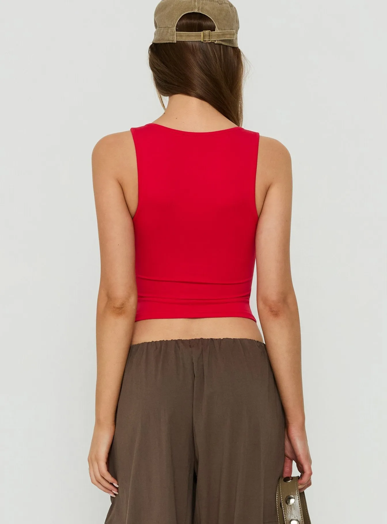 Daily Define Scoop Tank Red sold by Princess Polly product image thumbnail 5