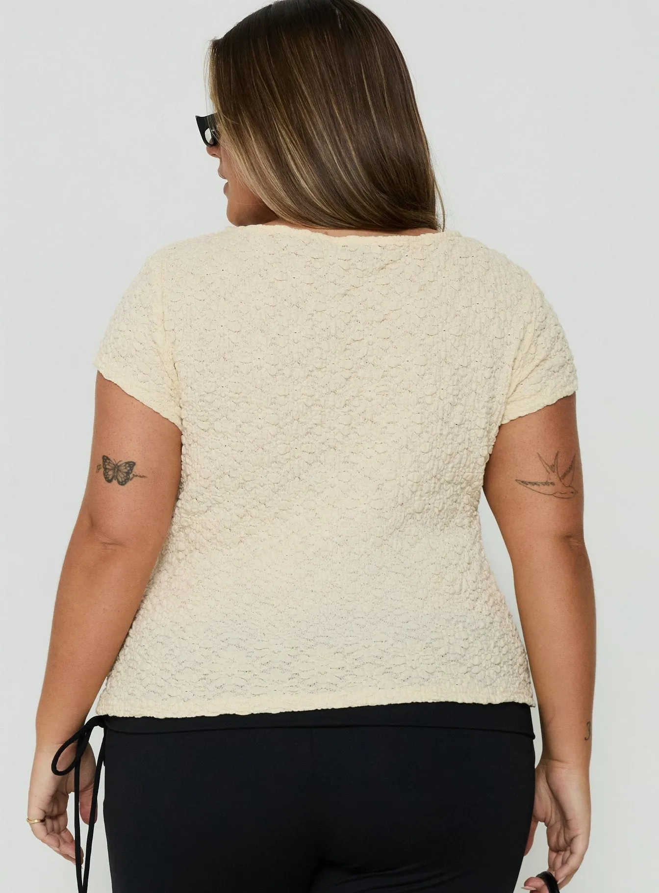 Rowann Textured Top Butter Yellow Curve sold by Princess Polly product image thumbnail 4