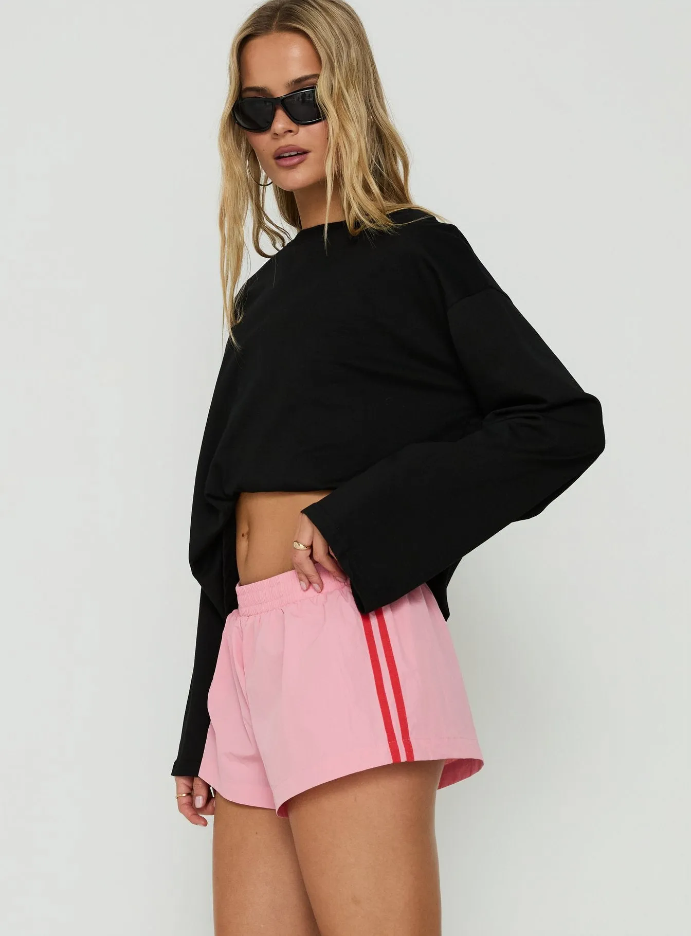 Borderline Track Short Pink / Red sold by Princess Polly product image thumbnail 3