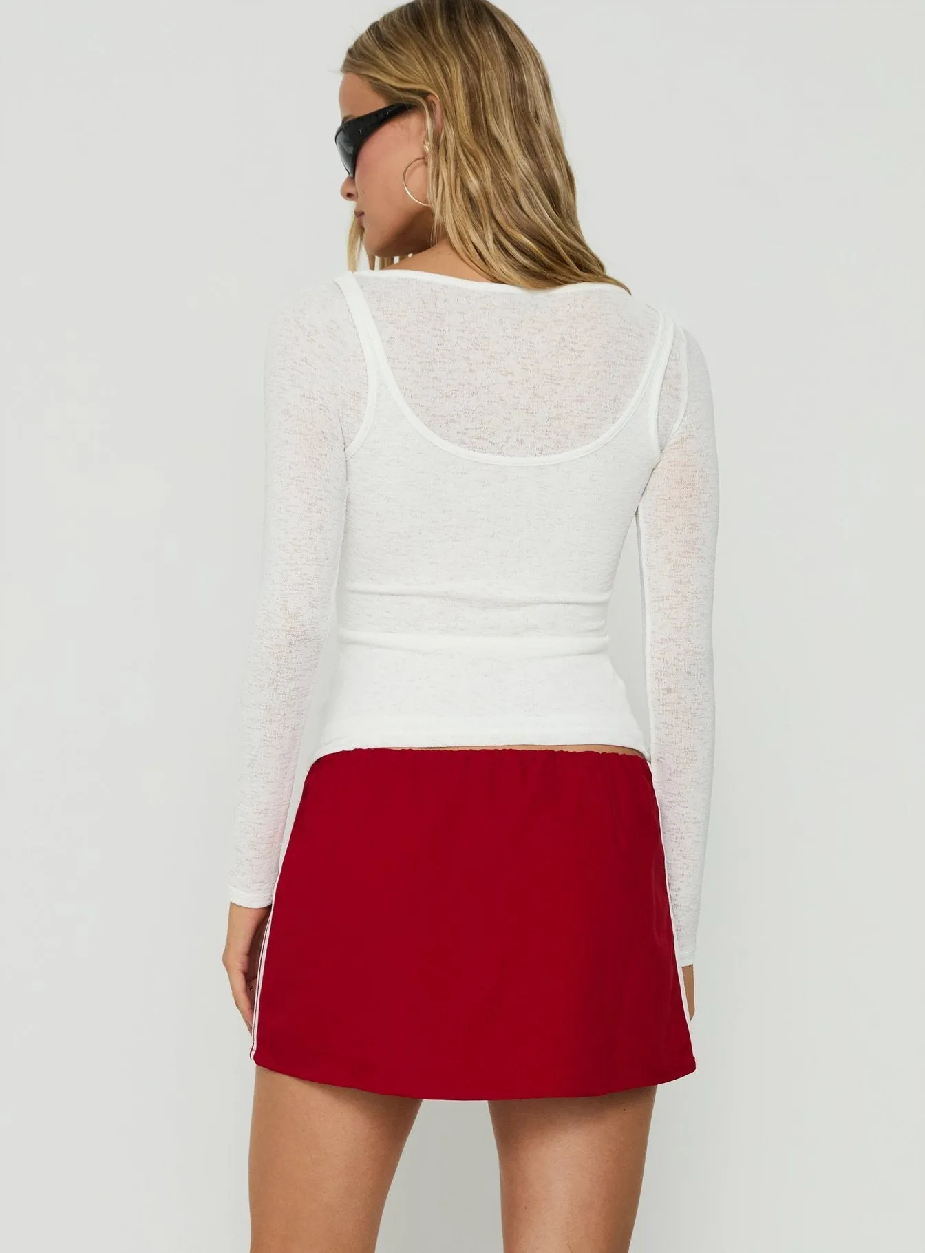 Torrance Sporty Skort Red / White sold by Princess Polly product image thumbnail 5
