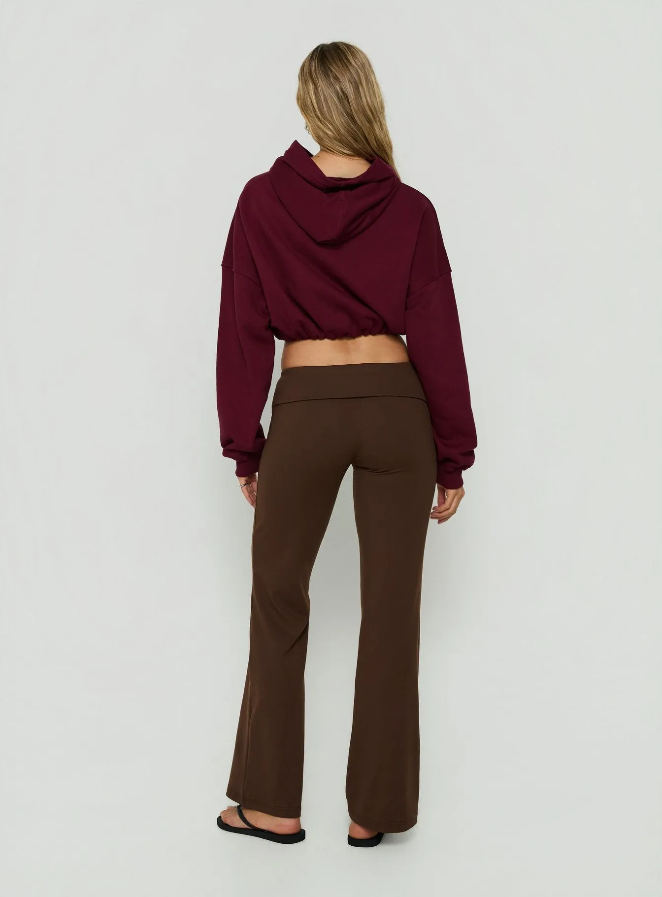 Daily Define Foldover Waist Pants Brown sold by Princess Polly product image thumbnail 5