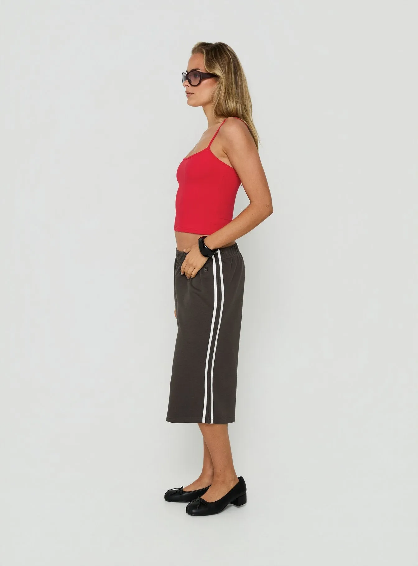 Sayllor Longline Sweat Shorts Iron Grey sold by Princess Polly product image thumbnail 4