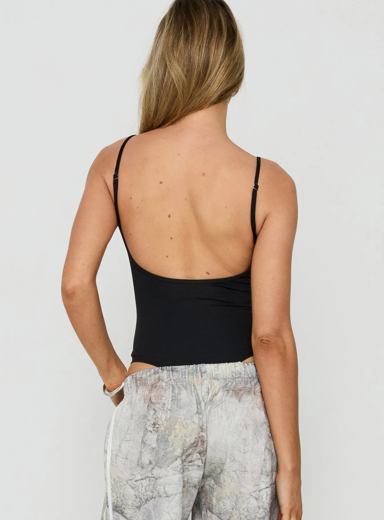 Daily Define Thin Strap Low Back Bodysuit Black sold by Princess Polly product image thumbnail 5