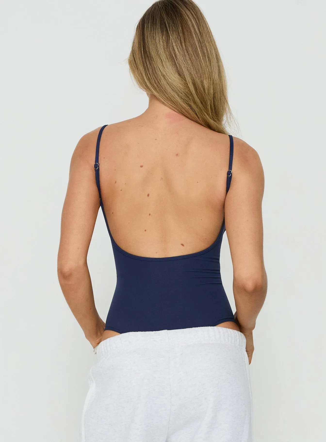 Daily Define Thin Strap Low Back Bodysuit Navy sold by Princess Polly product image thumbnail 5