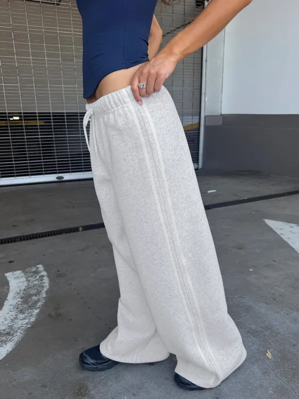 Kennah Wide Leg Sweat Pants Grey Marle made by Princess Polly