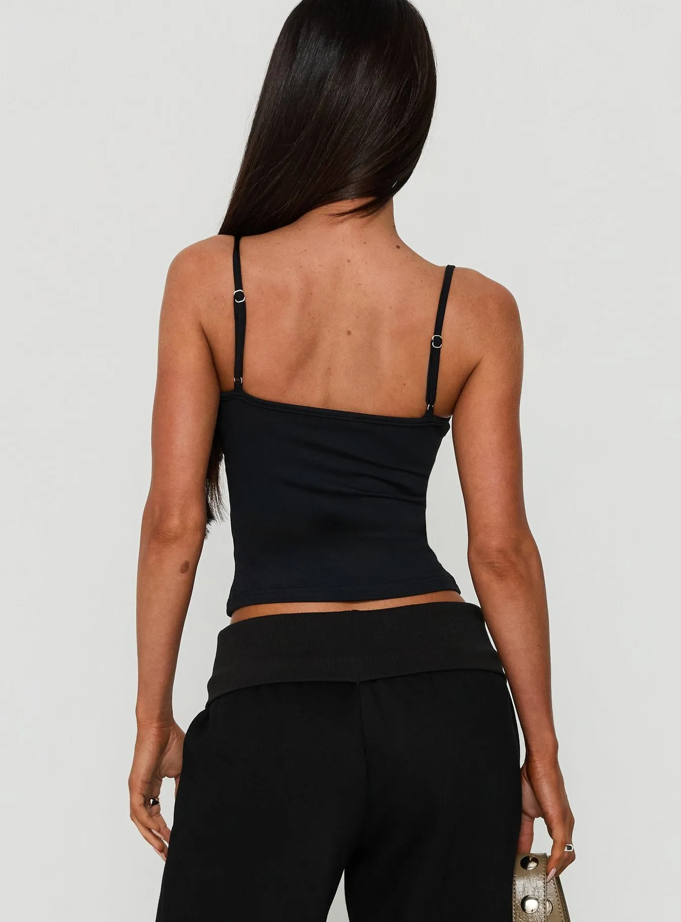 Daily Define Thin Strap Classic Tank Top Black sold by Princess Polly product image thumbnail 5