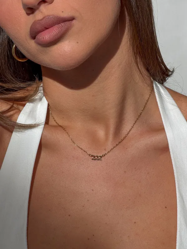 Angel 222 Gold Plated Necklace Gold made by Princess Polly
