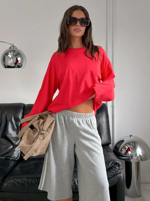 Settle Down Long Sleeve Top Red made by Princess Polly