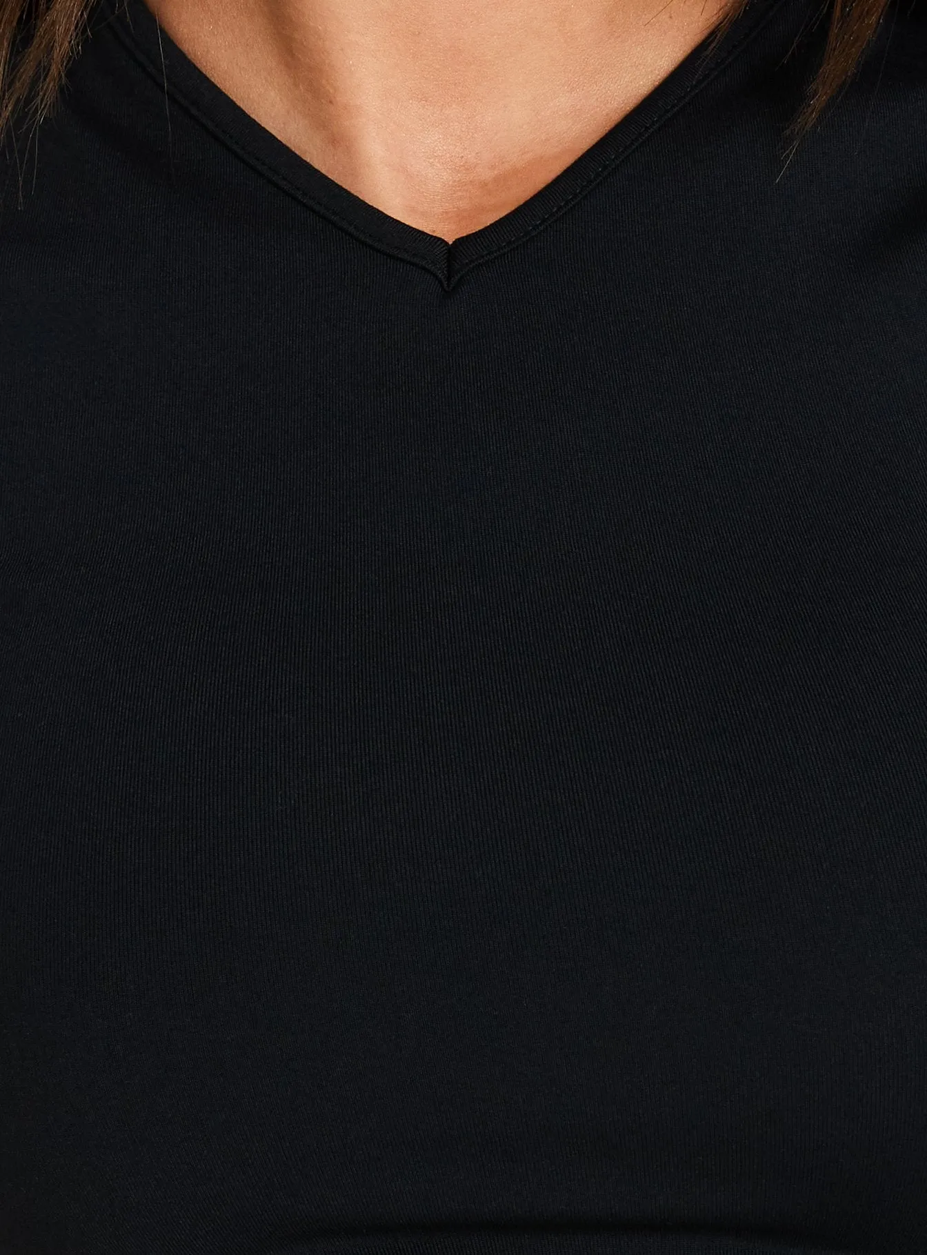 Daily Define High V Neck Short Sleeve Top Black sold by Princess Polly product image thumbnail 5