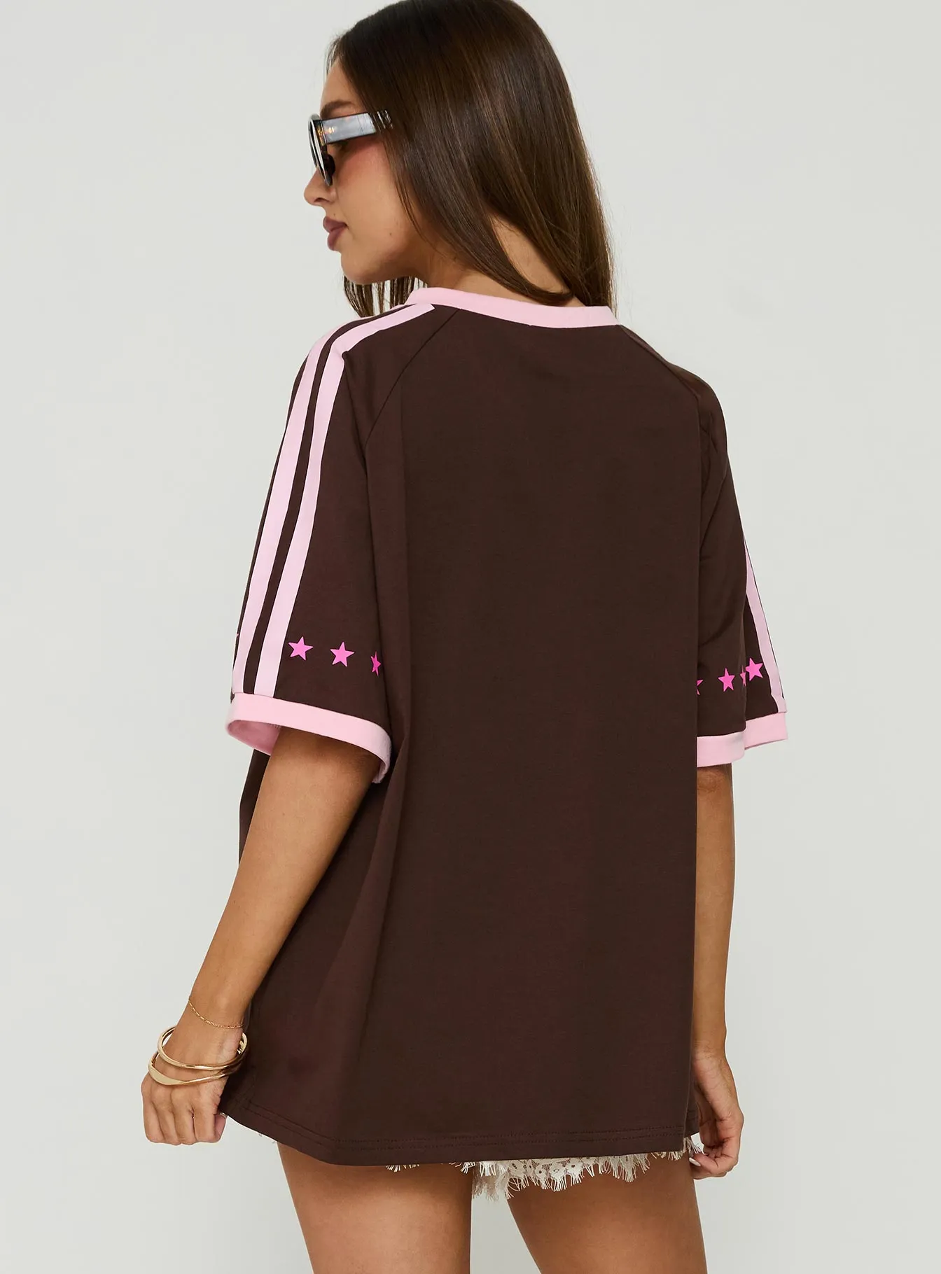 It Ain't Luck Oversized Graphic Tee Brown / Multi sold by Princess Polly product image thumbnail 4