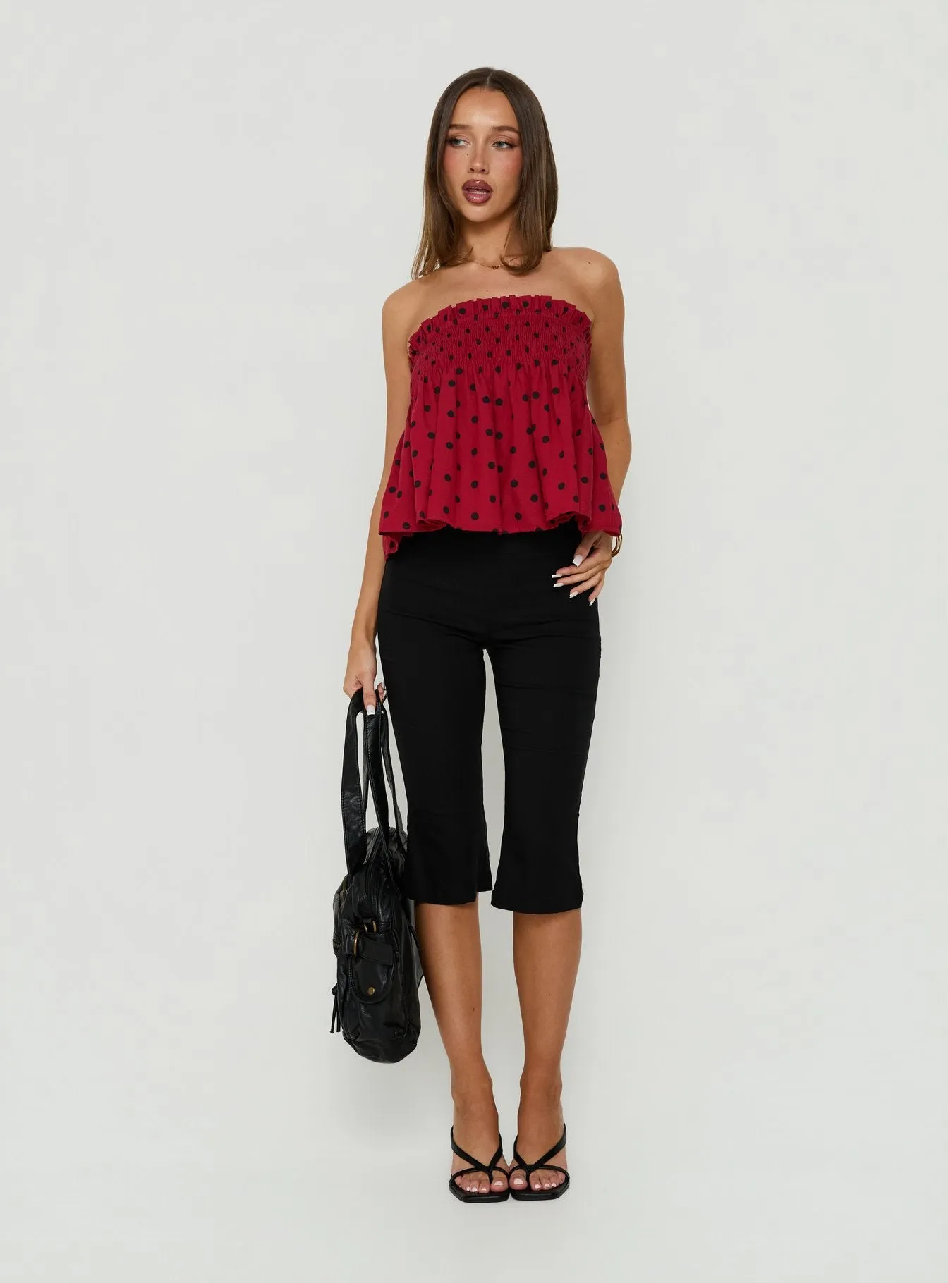 Peachy Keen Frill Cami Top Red Polka Dot sold by Princess Polly product image thumbnail 2
