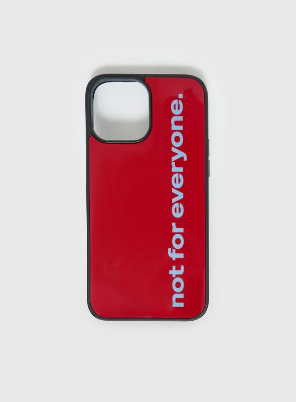 Not For Everyone iPhone Case Red / Blue made by Princess Polly