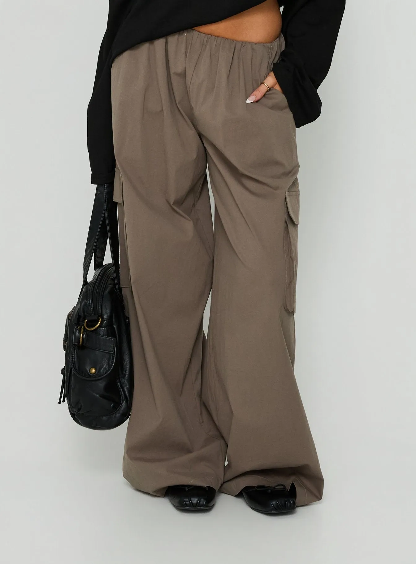 Lunea Concealed Waistband Cargo Pants Charcoal sold by Princess Polly product image thumbnail 2