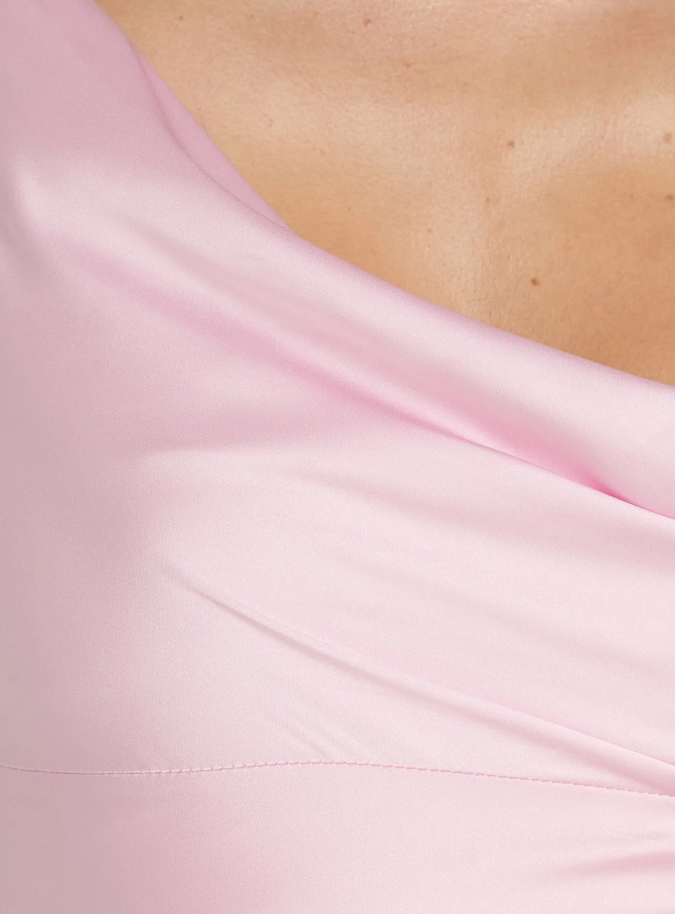 Nelleah One Shoulder Satin Mini Dress Pink sold by Princess Polly product image thumbnail 5